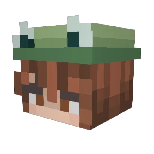 LittleCryptid Minecraft avatar head, 3D render