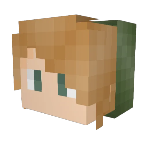 LittleDang Minecraft avatar head, 3D render