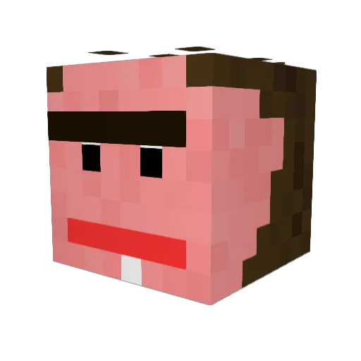 LittleDean Minecraft avatar head, 3D render