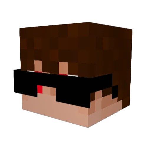 LittleDick Minecraft avatar head, 3D render
