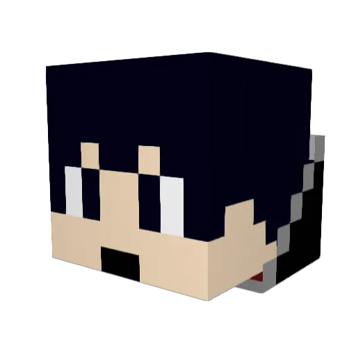 LittleDiggy Minecraft avatar head, 3D render