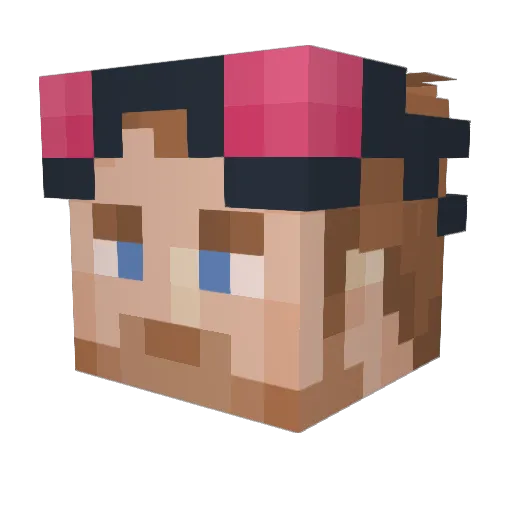 LittleDinosaur42 Minecraft avatar head, 3D render