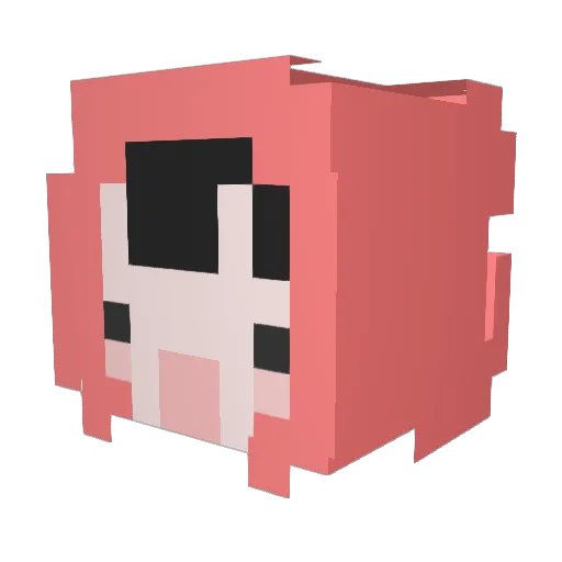 LittleET Minecraft avatar head, 3D render