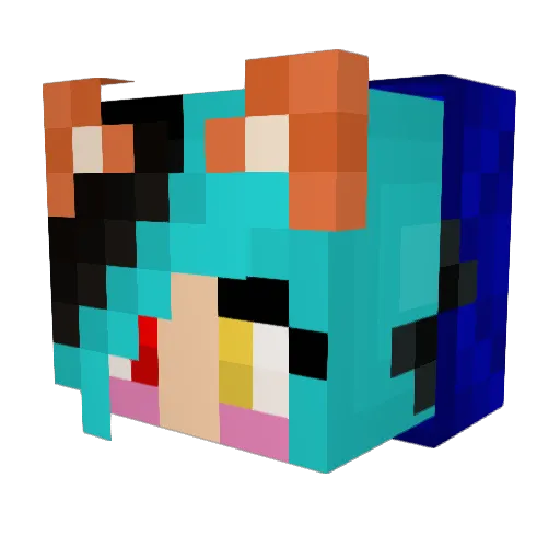 LittleEcho Minecraft avatar head, 3D render