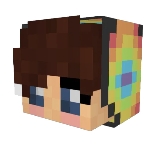 LittleEmia Minecraft avatar head, 3D render
