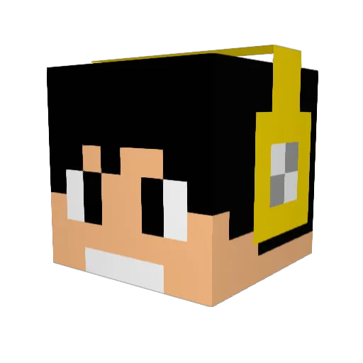 LittleEndy Minecraft avatar head, 3D render