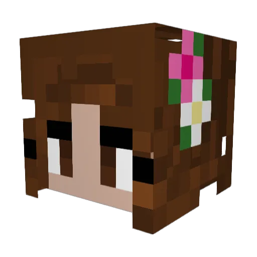 LittleFama Minecraft avatar head, 3D render