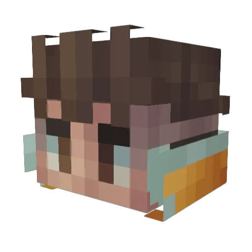 LittleFan233 Minecraft avatar head, 3D render