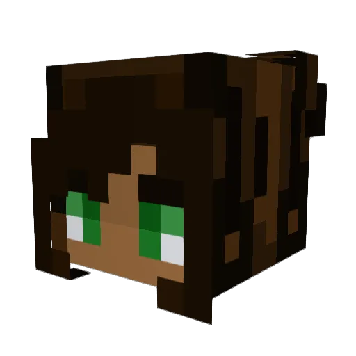 LittleFloof Minecraft avatar head, 3D render