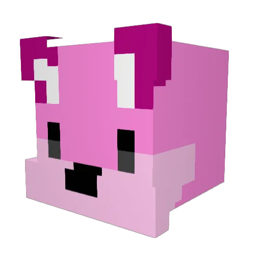 LittleFox25 Minecraft avatar head, 3D render