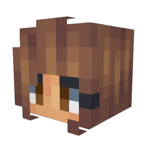 LittleFoxAym Minecraft avatar head, 3D render
