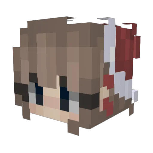 LittleGreta Minecraft avatar head, 3D render