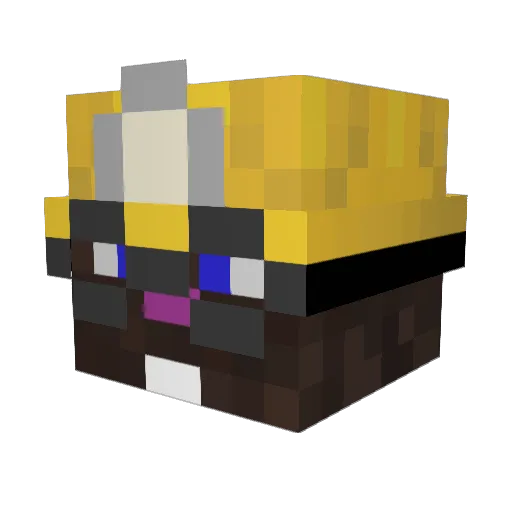 LittleHaku Minecraft avatar head, 3D render