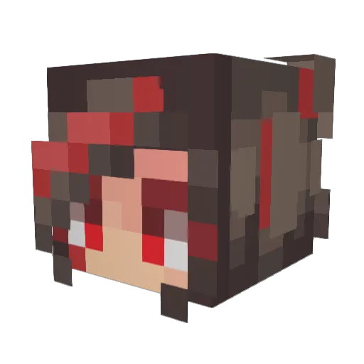 LittleHaterSis Minecraft avatar head, 3D render