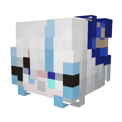 LittleHydrogen Minecraft avatar head, 3D render