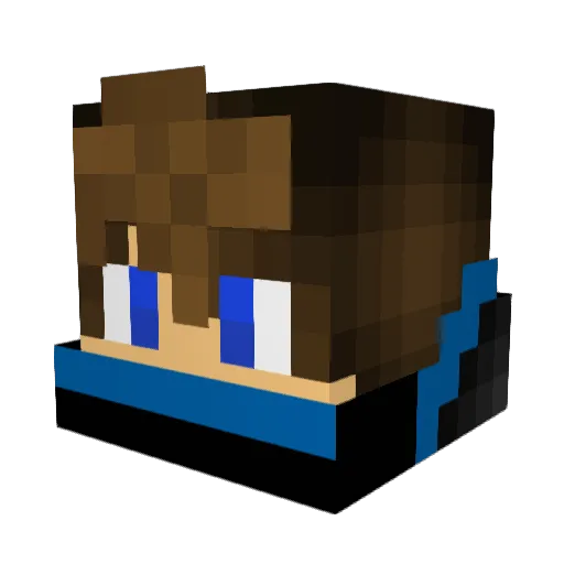 LittleIce09 Minecraft avatar head, 3D render