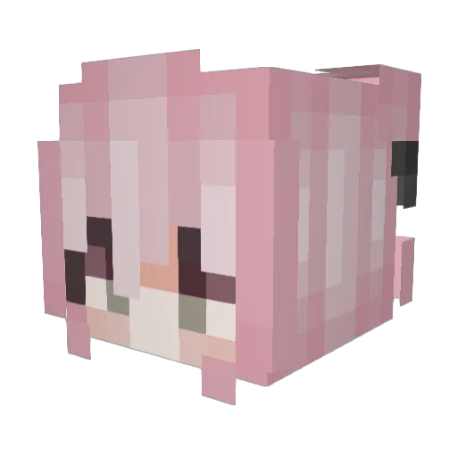LittleIceCream13 Minecraft avatar head, 3D render