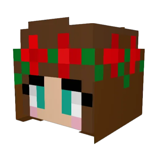 LittleImy Minecraft avatar head, 3D render