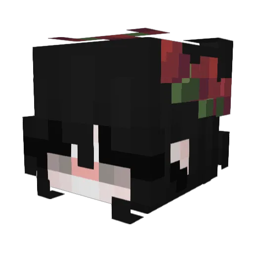 LittleIronRed Minecraft avatar head, 3D render