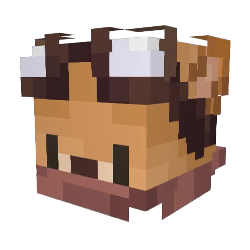 LittleK9 Minecraft avatar head, 3D render
