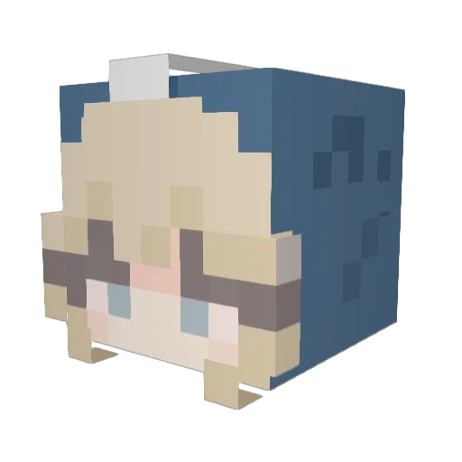 LittleKyaro Minecraft avatar head, 3D render