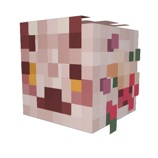 LittleLambSlide Minecraft avatar head, 3D render