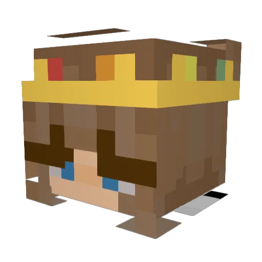 LittleLauri Minecraft avatar head, 3D render