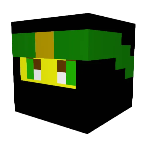 LittleLizard_E Minecraft avatar head, 3D render