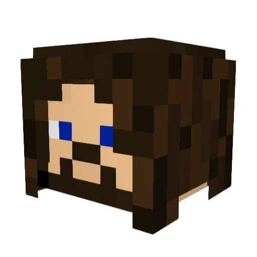 LittleLlamb Minecraft avatar head, 3D render