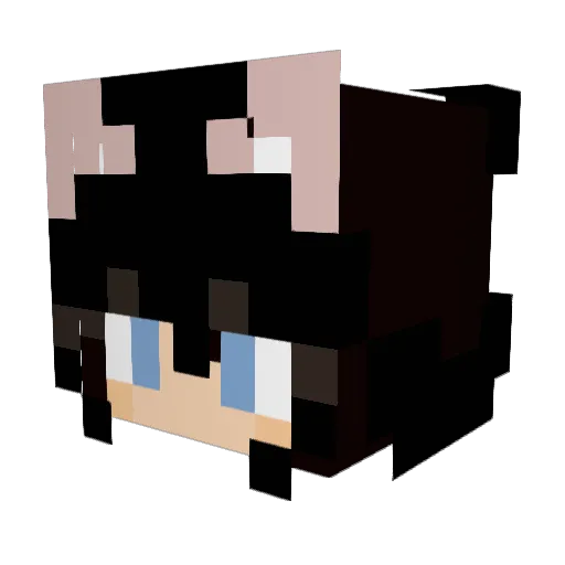 LittleLouse Minecraft avatar head, 3D render