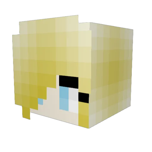 LittleLydia101 Minecraft avatar head, 3D render