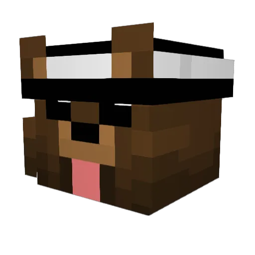LittleM0NST3R Minecraft avatar head, 3D render