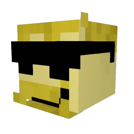 LittleManChad Minecraft avatar head, 3D render