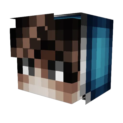 LittleMaxy Minecraft avatar head, 3D render