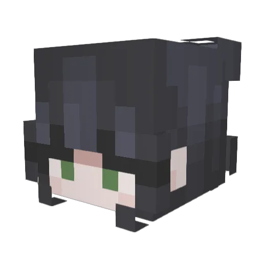 LittleMikyan Minecraft avatar head, 3D render