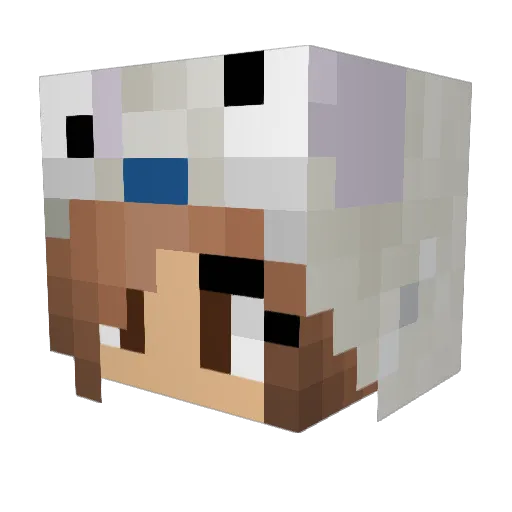 LittleMineDay Minecraft avatar head, 3D render
