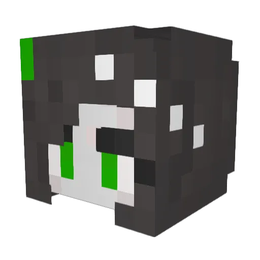 LittleMisfortune Minecraft avatar head, 3D render