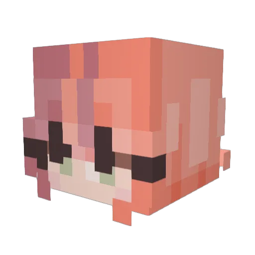 LittleMissMJ Minecraft avatar head, 3D render