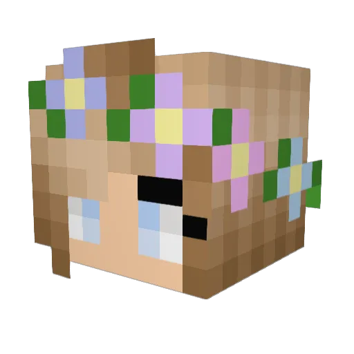 LittleMissRose1 Minecraft avatar head, 3D render