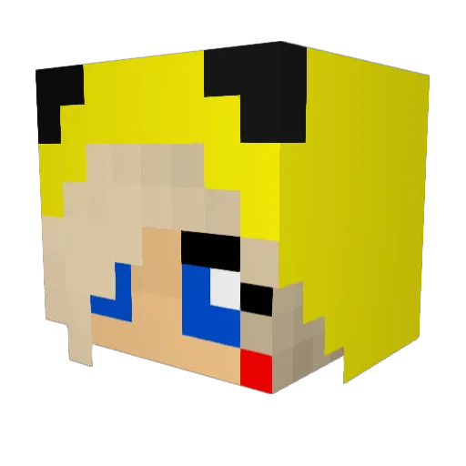 LittleMissShy95 Minecraft avatar head, 3D render