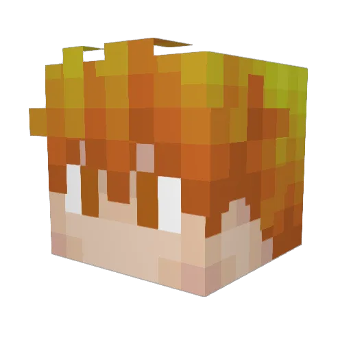 LittleMissSkye Minecraft avatar head, 3D render