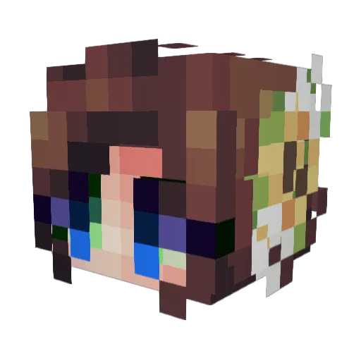 LittleMissVixen7 Minecraft avatar head, 3D render