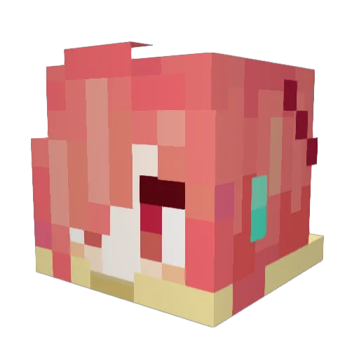 LittleMnky Minecraft avatar head, 3D render