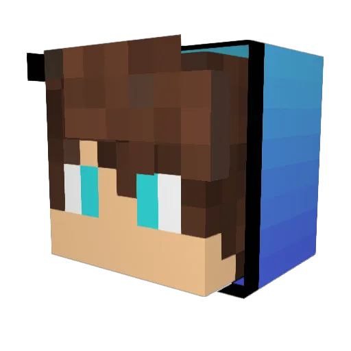 LittleMoonqi Minecraft avatar head, 3D render