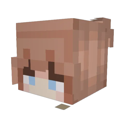 LittleMsMochi Minecraft avatar head, 3D render