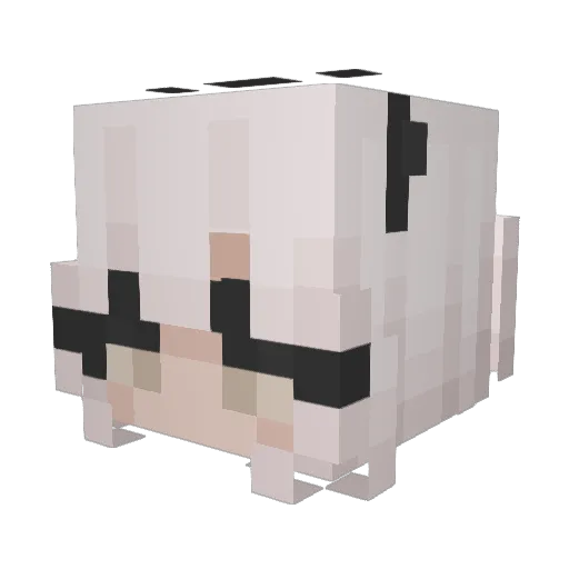 LittleNekoo Minecraft avatar head, 3D render
