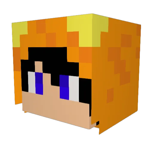 LittleNii Minecraft avatar head, 3D render