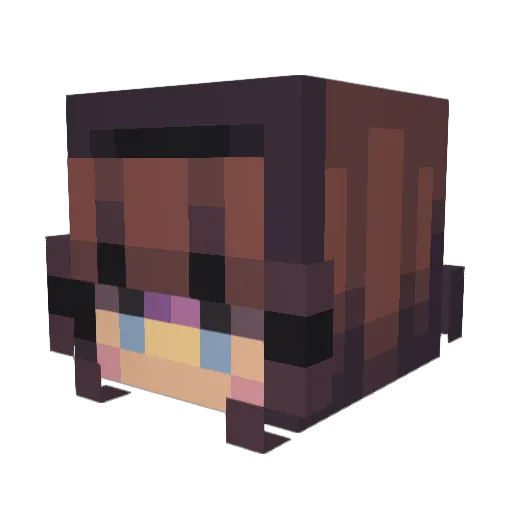 LittleOneHere Minecraft avatar head, 3D render