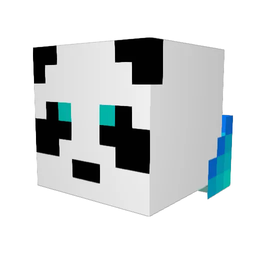 LittlePANDA210 Minecraft avatar head, 3D render
