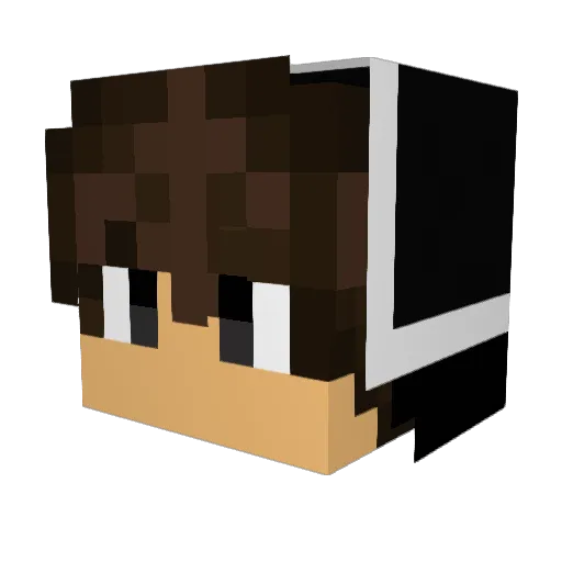 LittlePencil Minecraft avatar head, 3D render